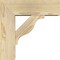 Ekena Millwork Funston Block Rough Sawn Bracket w/ Offset Brace, Douglas Fir, 6"W x 16"D x 16"H BKT0604X16X16FST05RDF - alternate 4
